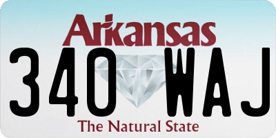 AR license plate 340WAJ