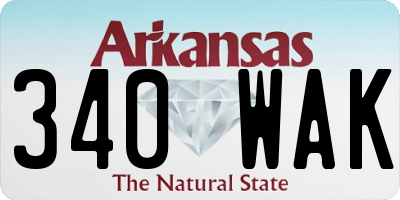 AR license plate 340WAK