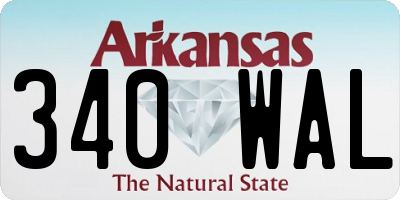 AR license plate 340WAL