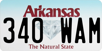 AR license plate 340WAM
