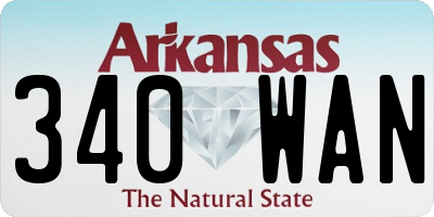 AR license plate 340WAN