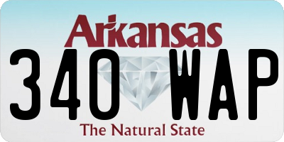 AR license plate 340WAP
