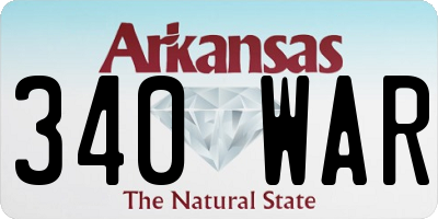 AR license plate 340WAR