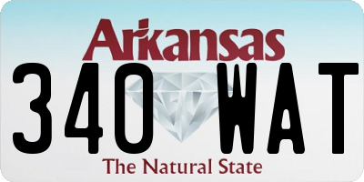 AR license plate 340WAT