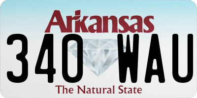 AR license plate 340WAU
