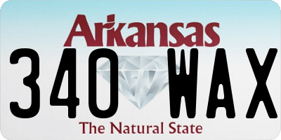 AR license plate 340WAX