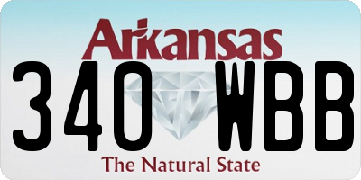 AR license plate 340WBB