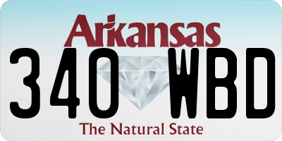 AR license plate 340WBD