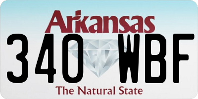 AR license plate 340WBF