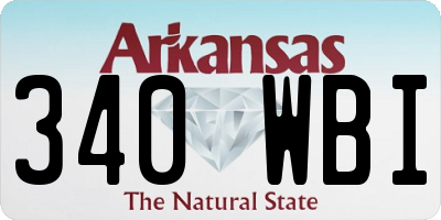 AR license plate 340WBI
