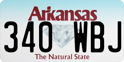 AR license plate 340WBJ