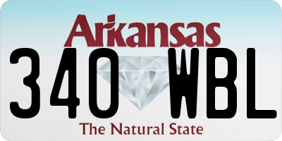AR license plate 340WBL