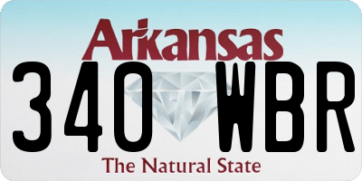 AR license plate 340WBR