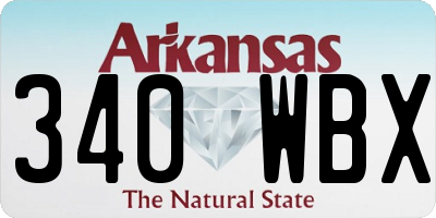 AR license plate 340WBX