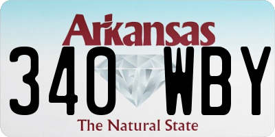 AR license plate 340WBY