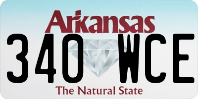 AR license plate 340WCE