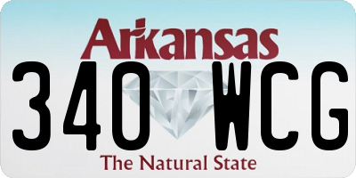 AR license plate 340WCG