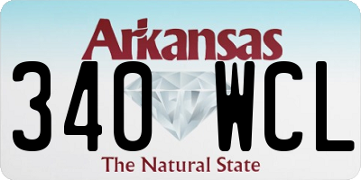 AR license plate 340WCL