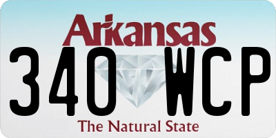 AR license plate 340WCP