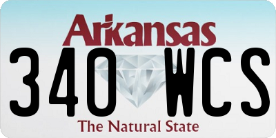 AR license plate 340WCS
