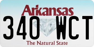 AR license plate 340WCT