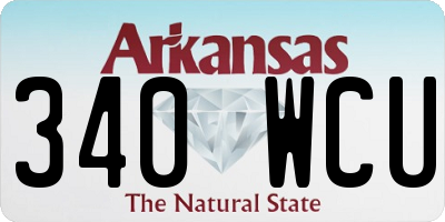 AR license plate 340WCU