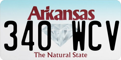 AR license plate 340WCV