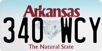 AR license plate 340WCY