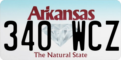 AR license plate 340WCZ