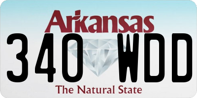 AR license plate 340WDD