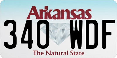 AR license plate 340WDF
