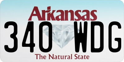 AR license plate 340WDG