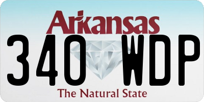 AR license plate 340WDP