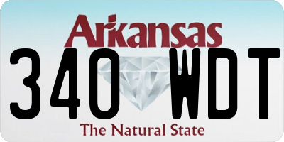 AR license plate 340WDT