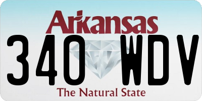 AR license plate 340WDV