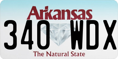 AR license plate 340WDX
