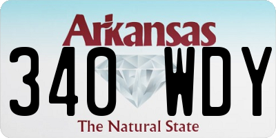 AR license plate 340WDY