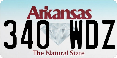 AR license plate 340WDZ