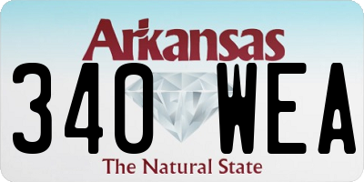 AR license plate 340WEA