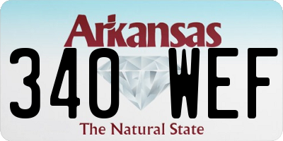 AR license plate 340WEF