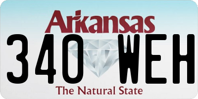 AR license plate 340WEH