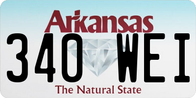 AR license plate 340WEI