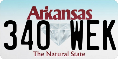 AR license plate 340WEK