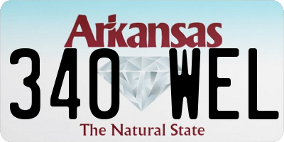 AR license plate 340WEL