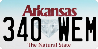 AR license plate 340WEM