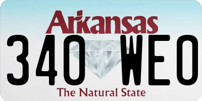 AR license plate 340WEO