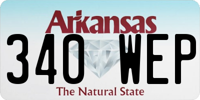 AR license plate 340WEP
