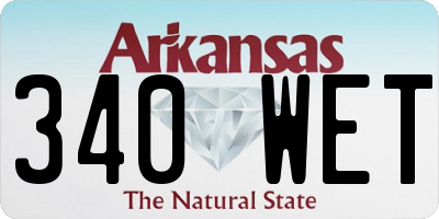 AR license plate 340WET