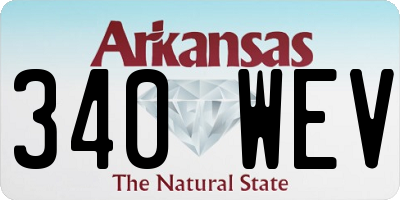 AR license plate 340WEV