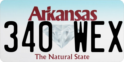 AR license plate 340WEX